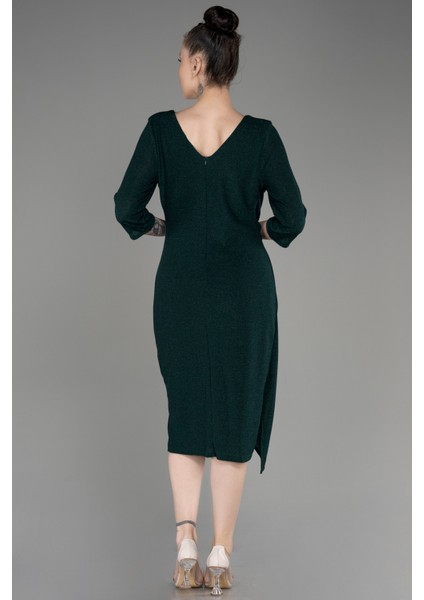 Kapri Kol Midi Büyük Beden Davet Elbisesi ABK1950 fiyatları