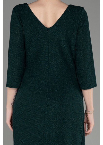 Kapri Kol Midi Büyük Beden Davet Elbisesi ABK1950 fırsatları