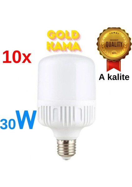 Gold Kama 30 Watt Torch Ampul Büyük Boy Beyaz Işık Smd LED Tasarruflu E27 Normal Duy