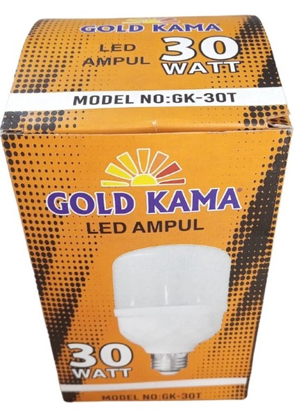 Gold Kama 30 Watt Torch Ampul Büyük Boy Beyaz Işık Smd LED Tasarruflu E27 Normal Duy