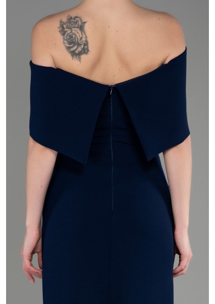 Kayık Yaka Bacak Dekolteli Uzun Abiye ABU3775 fırsatları