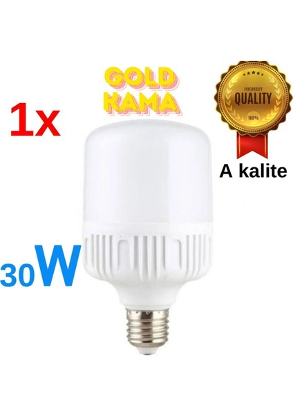 Gold Kama 30 Watt Torch Ampul Büyük Boy Beyaz Işık Smd LED Tasarruflu E27 Normal Duy