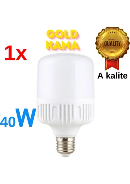 Gold Kama 40 Watt Torch Ampul Büyük Boy Beyaz Işık Smd LED Tasarruflu E27 Normal Duy