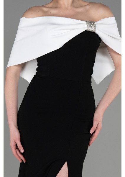 Kayık Yaka Bacak Dekolteli Uzun Abiye ABU3775 modelleri