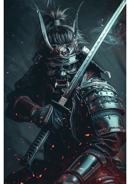 Yapay Zeka Savaşçı Asker Uzakdoğu Poster 30X42 cm Çerçevesiz
