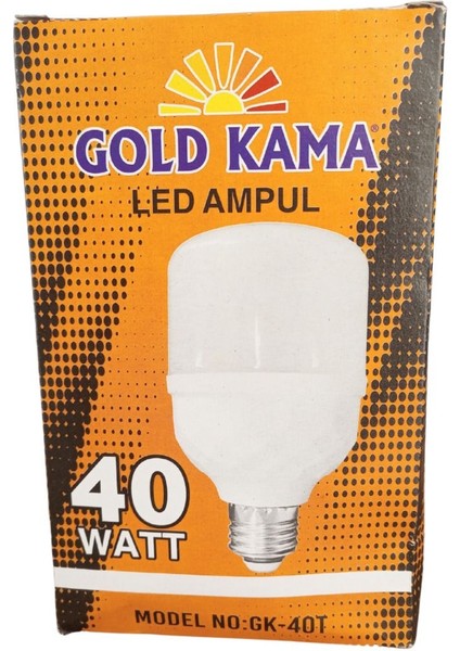 Gold Kama 40 Watt Torch Ampul Büyük Boy Beyaz Işık Smd LED Tasarruflu E27 Normal Duy