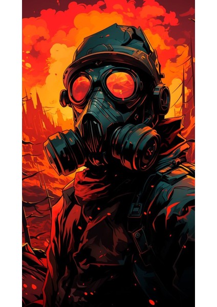 Pandemi Illustrasyon Tasarım Poster 30X42 cm Çerçevesiz