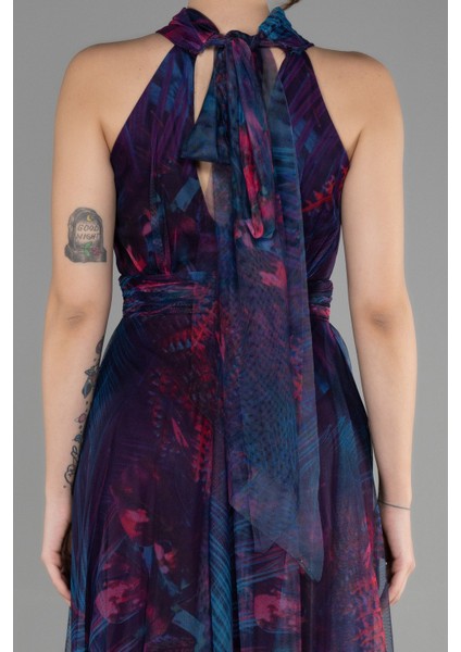 Uzun Çicekli Abiye Elbise ABU674 fırsatları