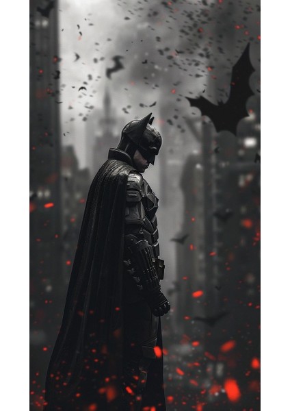 Batman Karanlık Dünya Tasarım Poster 30X42 cm Çerçevesiz