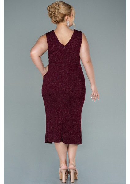 Kolsuz Simli Midi Büyük Beden Abiye ABK1492 fiyatları