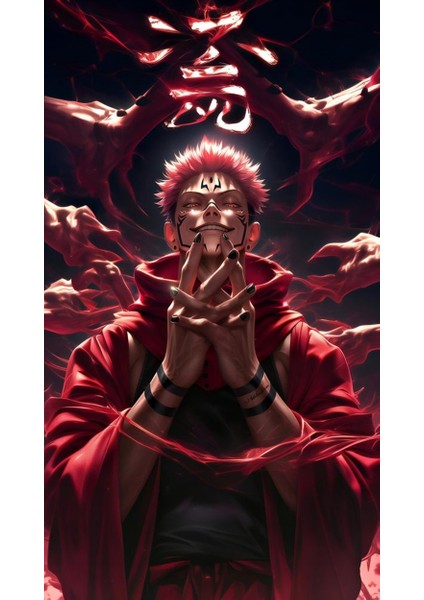 Sukuna Anime 4K Poster 30X42 cm Çerçevesiz