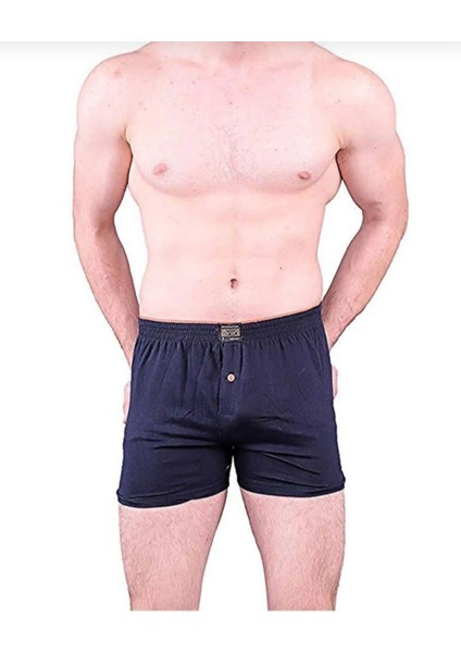 1146 Erkek Pamuklu Penye Boxer 12 Adet