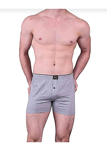 1146 Erkek Pamuklu Penye Boxer 12 Adet