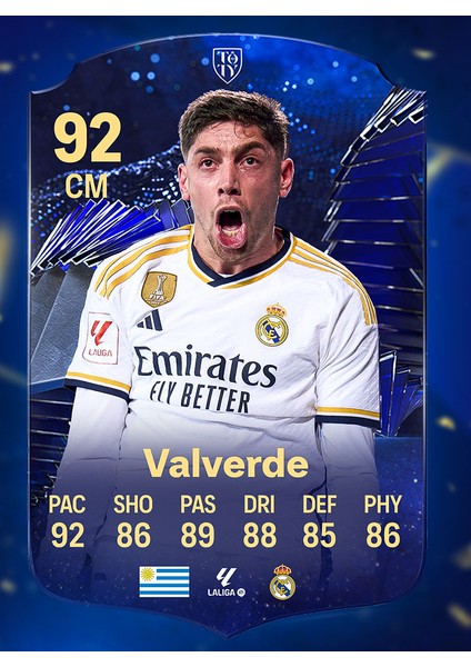 Valverde Fut Kart Temalı Poster 30X42 cm Çerçevesiz