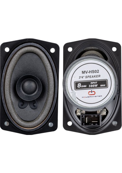 Magıcvoıce MV-HS02 3x4 7.5X10 cm 8 Ohm Max 100 Watt Oval Oto Hoparlör