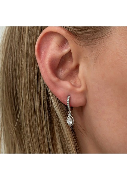 Gümüş Sallantılı Damla Kadın Küpe modelleri