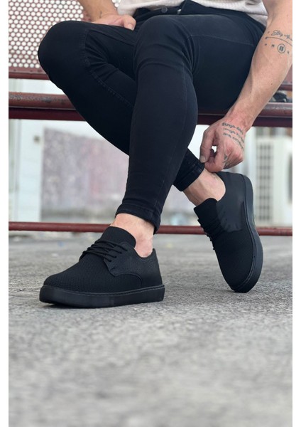WG016 Kömür Triko Erkek Casual Ayakkabı