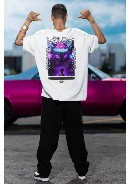 Oversize V3 Solo Leveling Ex5 Sırt Baskılı T-Shirt, Unisex Anime Baskılı Tişört fiyatları
