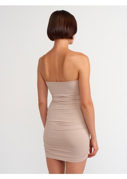 91177 Straplez Poliamid Elbise-Taş fiyatları