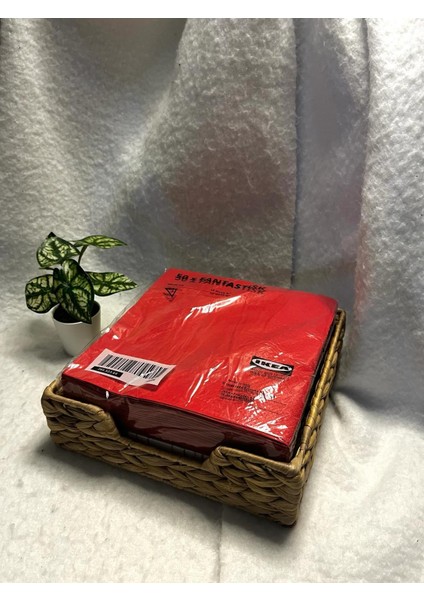 Ikea Fantastisk Kırmızı Peçete 40X40 cm 50 Adet fiyatları