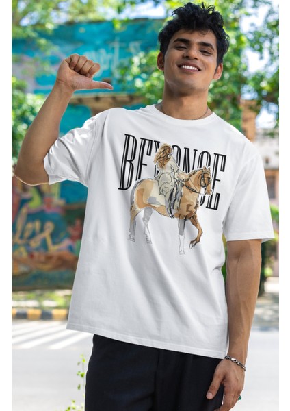 Unisex Beyonce Baskılı T-Shirt, Oversize Müzik Temalı Tişört fiyatları