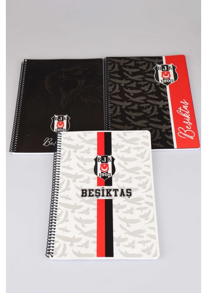 Lisanslı "Tekli" Spırallı Kareli A4 Karton Kapak 72 Yaprak Defter