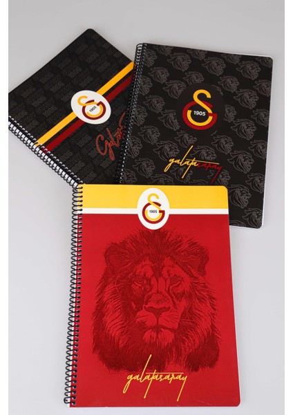 Lisanslı Galatasaray "tekli" Spırallı Çizgili A4 Karton Kapak 72 Yaprak Defter