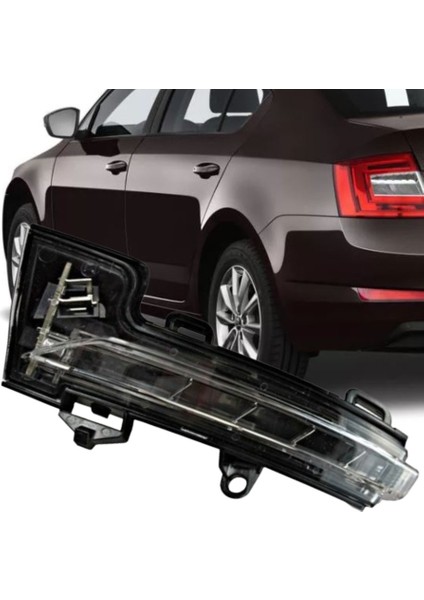 OCTAVİA 2013-2016 MODEL ARASI UYUMLU SOL SÜRÜCÜ TARAFI DIŞ AYNA SİNYALİ (SİYAH)