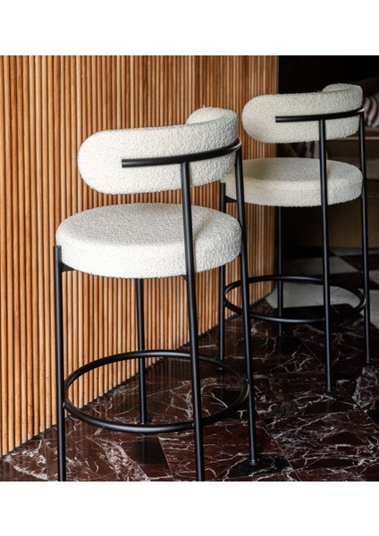 4’lü Teddy Bar Sandalyesi Ada Sandalyesi 65CM