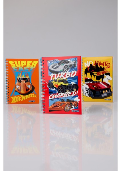 Yeni Sezon Lisanslı Hot Wheels Spırallı A6 Çizgili Not Defteri / Bloknot