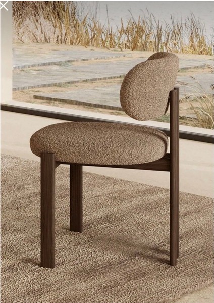 4’lü Nature Sandalye Teddy Kumaş Mutfak Sandalyesi