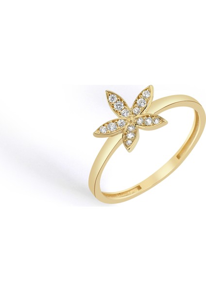 8 Ayar Altın Deniz Yıldızı Taşlı Kadın Yüzük fırsatları