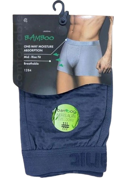 Erkek Nefes Alan Bambu Likralı Boxer 1284 - 9 Adet