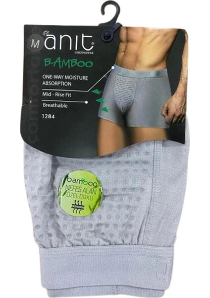 Erkek Nefes Alan Bambu Likralı Boxer 1284 - 9 Adet