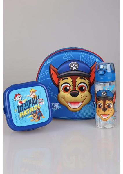 Yeni Sezon Lisanslı Paw Patrol Okulda Macera Koleksiyonu Beslenme ÇANTASI,500 ml Matara ve Beslenme Kabı Yemek Seti