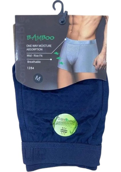 Erkek Nefes Alan Bambu Likralı Boxer 1284 - 9 Adet