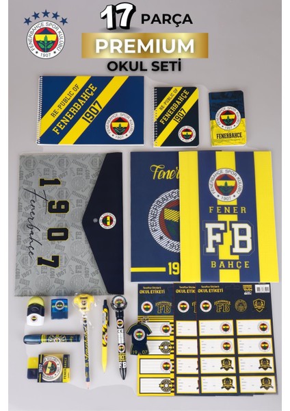 Lisanslı Fenerbahçe 17 Parça Premıum Kırtasiye Seti