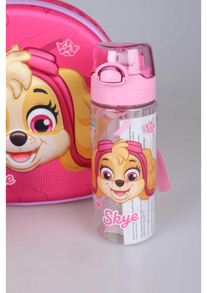 Yeni Sezon Lisanslı Paw Patrol Okulda Macera Koleksiyonu Beslenme ÇANTASI,500 ml Matara ve Beslenme Kabı Yemek Seti