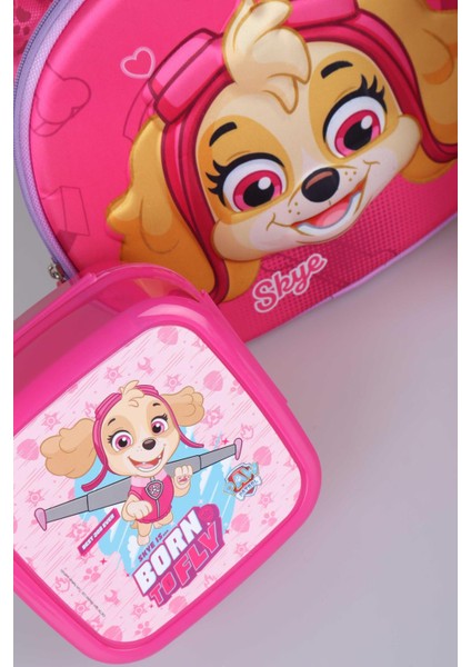 Yeni Sezon Lisanslı Paw Patrol Okulda Macera Koleksiyonu Beslenme ÇANTASI,500 ml Matara ve Beslenme Kabı Yemek Seti