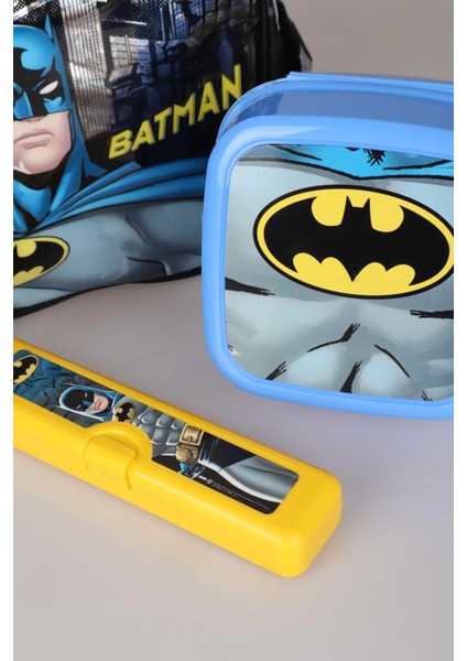 Yeni Sezon Lisanslı Batman Beslenme Çantası,matara,diş Fırçası Kutusu ve Beslenme Kabı Yemek Seti