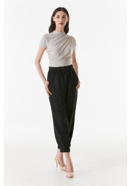 Beli Lastikli Kemerli Pantolon