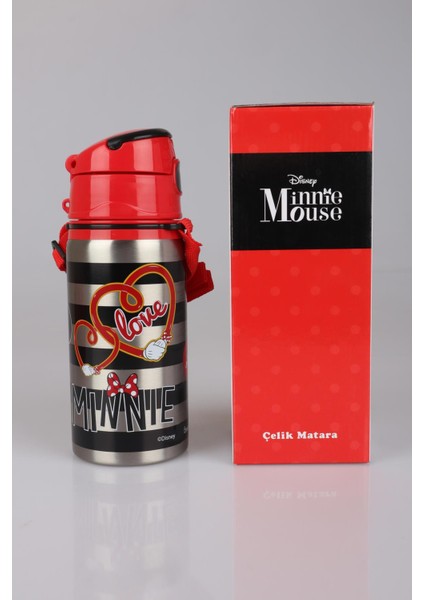 Dekomus Ile Lisanslı Mınnıe Mouse Çelik Matara 500 ml
