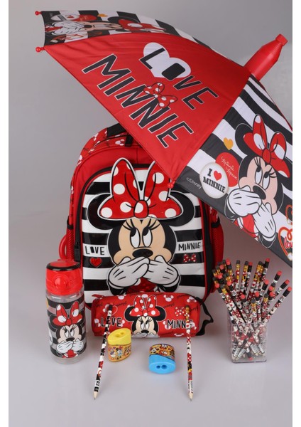 Lisanslı Okul ve Kalem Çantası Ile Şemsiye matara 2 Adet Silgili Kurşun Kalem Kalemtraş Seti indirimleri