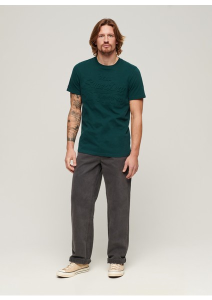 Bisiklet Yaka Baskılı Yeşil Erkek T-Shirt M1011908A8UM_EMBOSSED Vl T Shırt modelleri