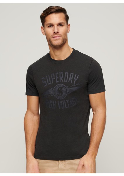 Bisiklet Yaka Baskılı Antrasit Erkek T-Shirt M1011918AAFB_RETRO Rocker Graphıc T fiyatları