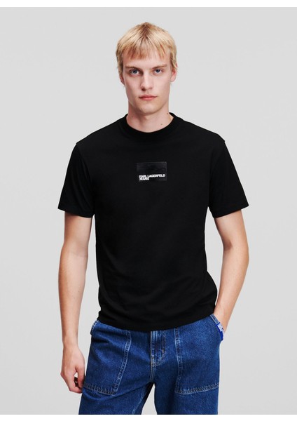 Siyah Erkek T-Shirt 241D1700_KLJ Slım Sslv Tee
