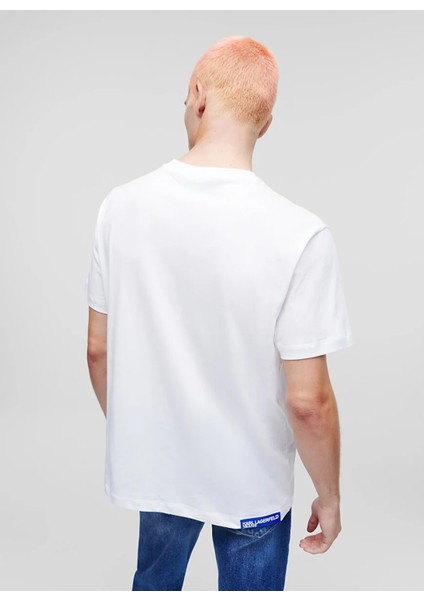 Beyaz Erkek T-Shirt 241D1702_KLJ Regular Karl Sslv Tee indirimleri