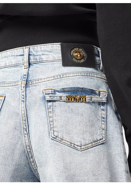 Yüksek Bel Standart Mavi Kadın Denim Şort 76HAD541 modelleri