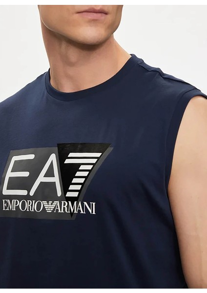 Bisiklet Yaka Mavi Erkek T-Shirt 3DPT80PJ02Z modelleri