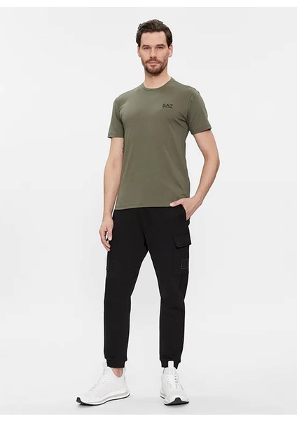 Bisiklet Yaka Haki Erkek T-Shirt 8NPT51PJM9Z